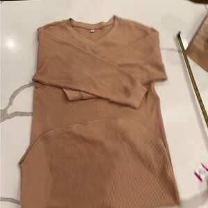 Uniqlo Beige Knit Sweater Dress